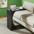 thumbnail image 1 of C-shaped Coffee Table for Couch, 25" Moden End Table for Small Space, Side Table Sofa Tray Table for Living Room, Bedroom, Black, 1 of 6