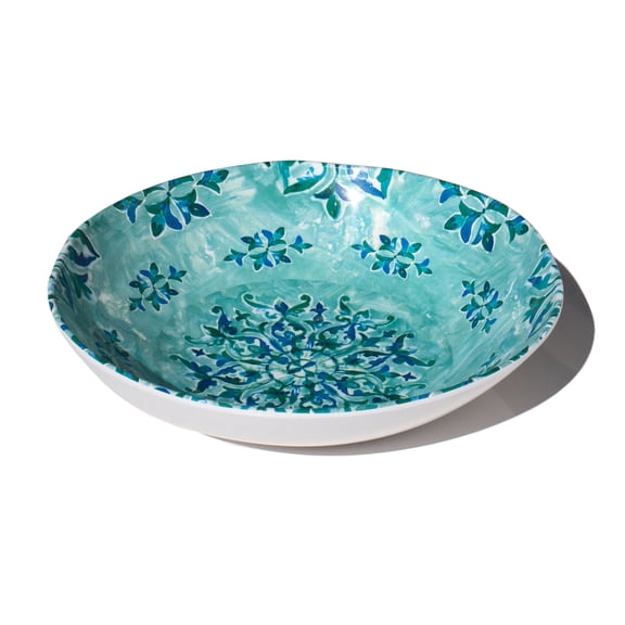Côte D'Azur Melamine Serving Bowl - Teal - 12"