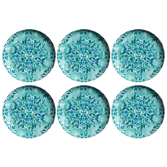 Cte D'Azur NewWave Melamine Dinner Plate - Teal - 10.5" - Set of 6
