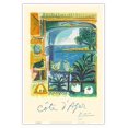 thumbnail image 1 of Côte d’Azur - Picasso’s Studio Pigeons Velazquez - Vintage Travel Poster by Pablo Picasso c.1962 - Master Art Print (Unframed) 13in x 19in, 1 of 4