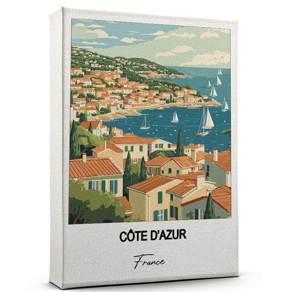 Cte d'Azur Travel Wall Art  France Canvas  Travel Wall Decor with Timeless Appeal  A Special Gift for Loved Ones