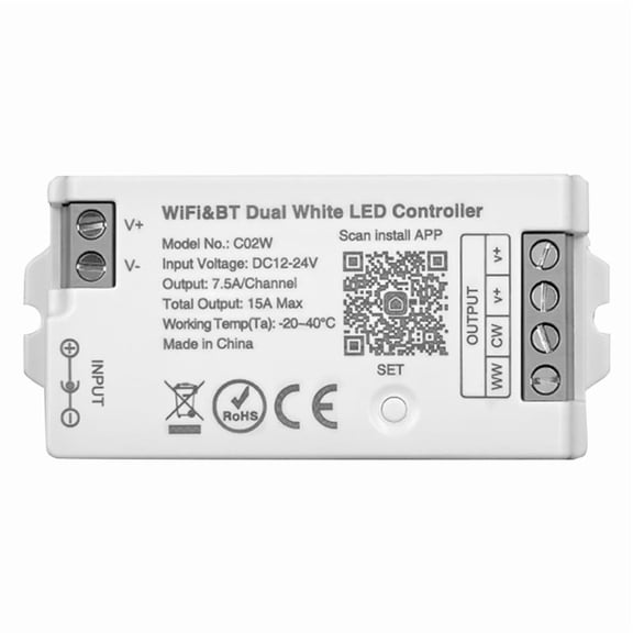 C01W Tuya Light Strip Controller& C02W 2.4G WIFI Bluetooth Mobile APP Smart Controller Intelligent Voice Control A