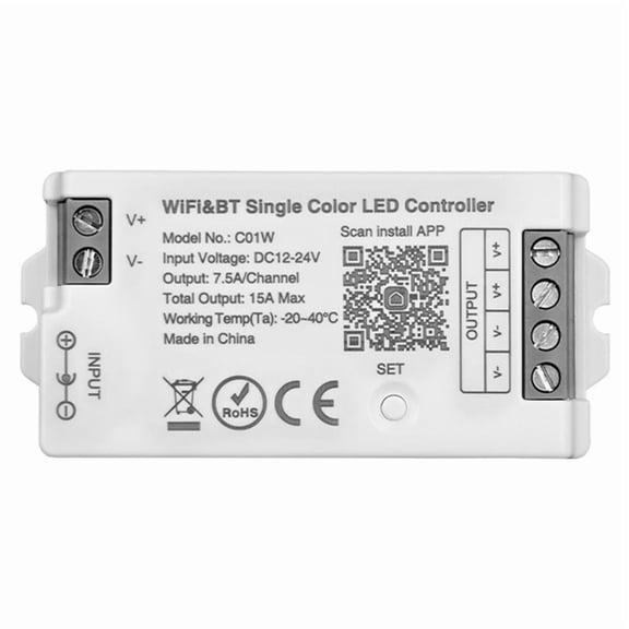 C01W Tuya Light Strip Controller& C02W 2.4G WIFI Bluetooth Mobile APP Smart Controller Intelligent Voice Control B
