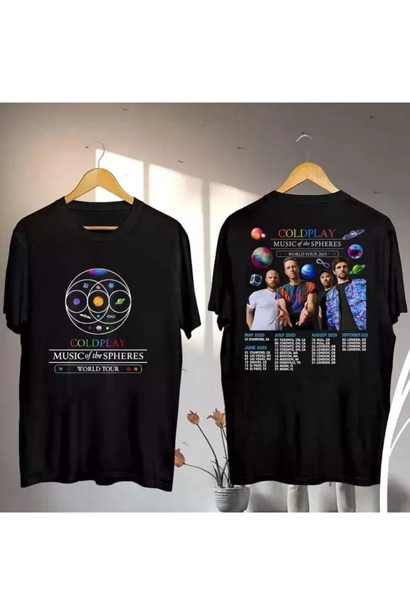 C01dp!ay Band 2025 Concert Tee, C01dp!ay Music of the Spheres!! Tour 2025 Shirt