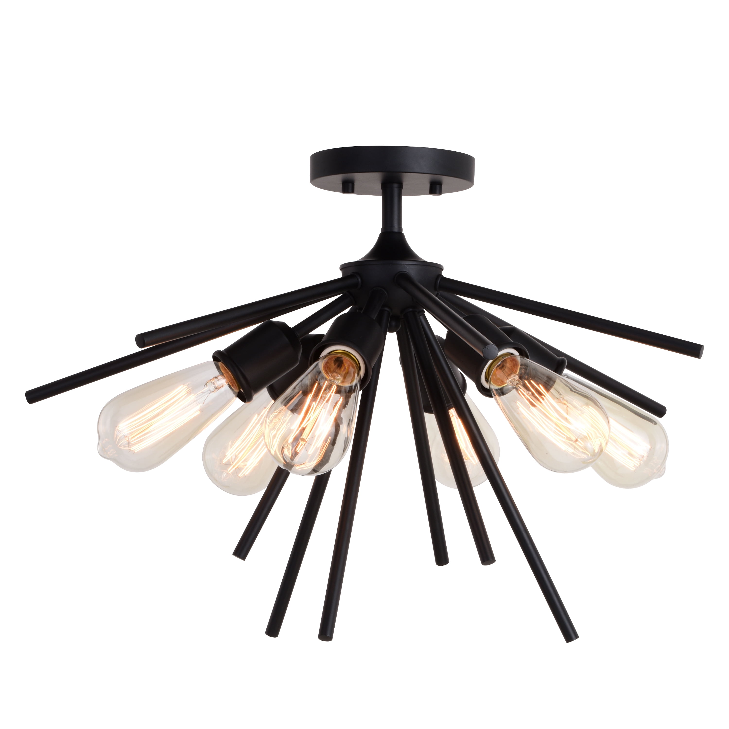 C0273-Vaxcel-Estelle - 6 Light Semi-Flush Mount In Mid-Century Modern ...