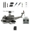 thumbnail image 1 of C032 UH-1 Huey RC Helicopter for Adults, 1/48 Scale 2.4G 6CH Flybarless RC Military Aircraft Model with 6-Axis Gyroscope, 3D Inverted Flight, Optical Flow Positioning - 1 Battery, 1 of 6