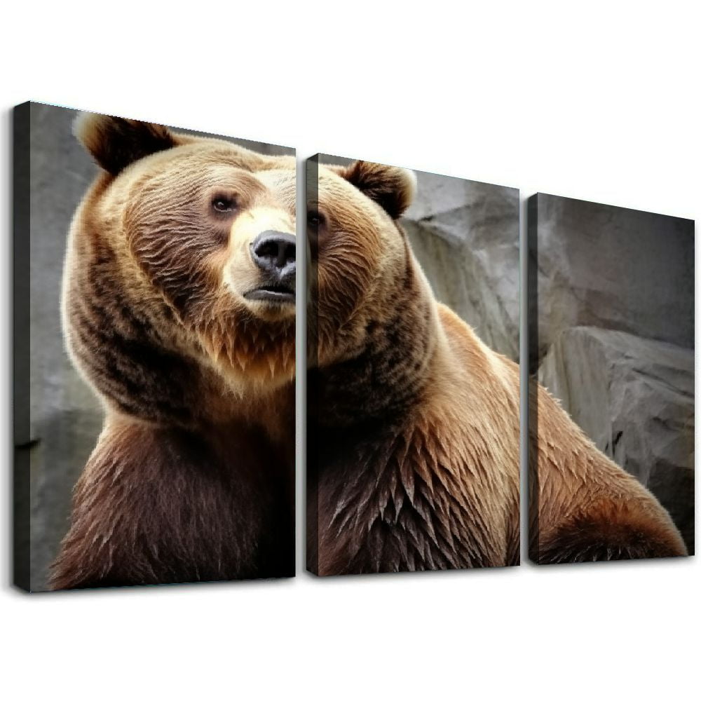 C04-GENYS Bear Canvas prints Wall Art Photography Poster Printing ...