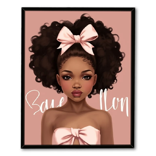 C04-GENYS Black Girl Wall Art,Motivational Black Girl Wall Art,African ...