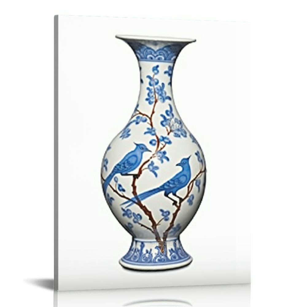 C04-GENYS Blue and white porcelain Wall Art Print - Chinoiserie Wall ...
