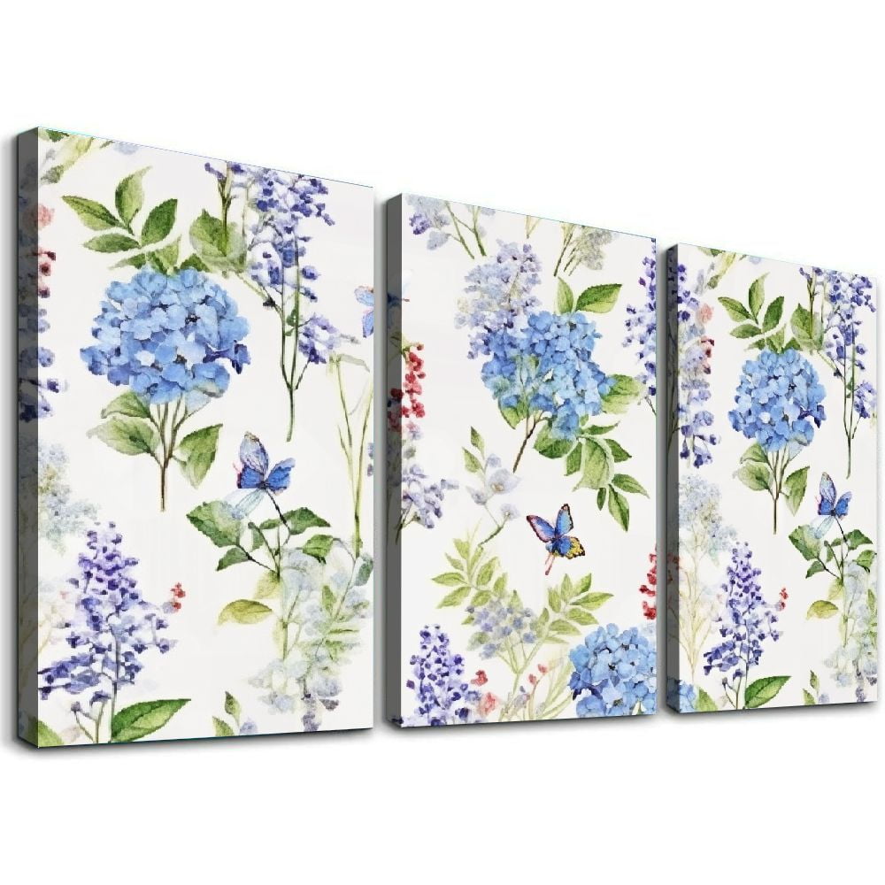 C04GENYS Hydrangea Canvas Wall Art Prints Painting Watercolor Flower