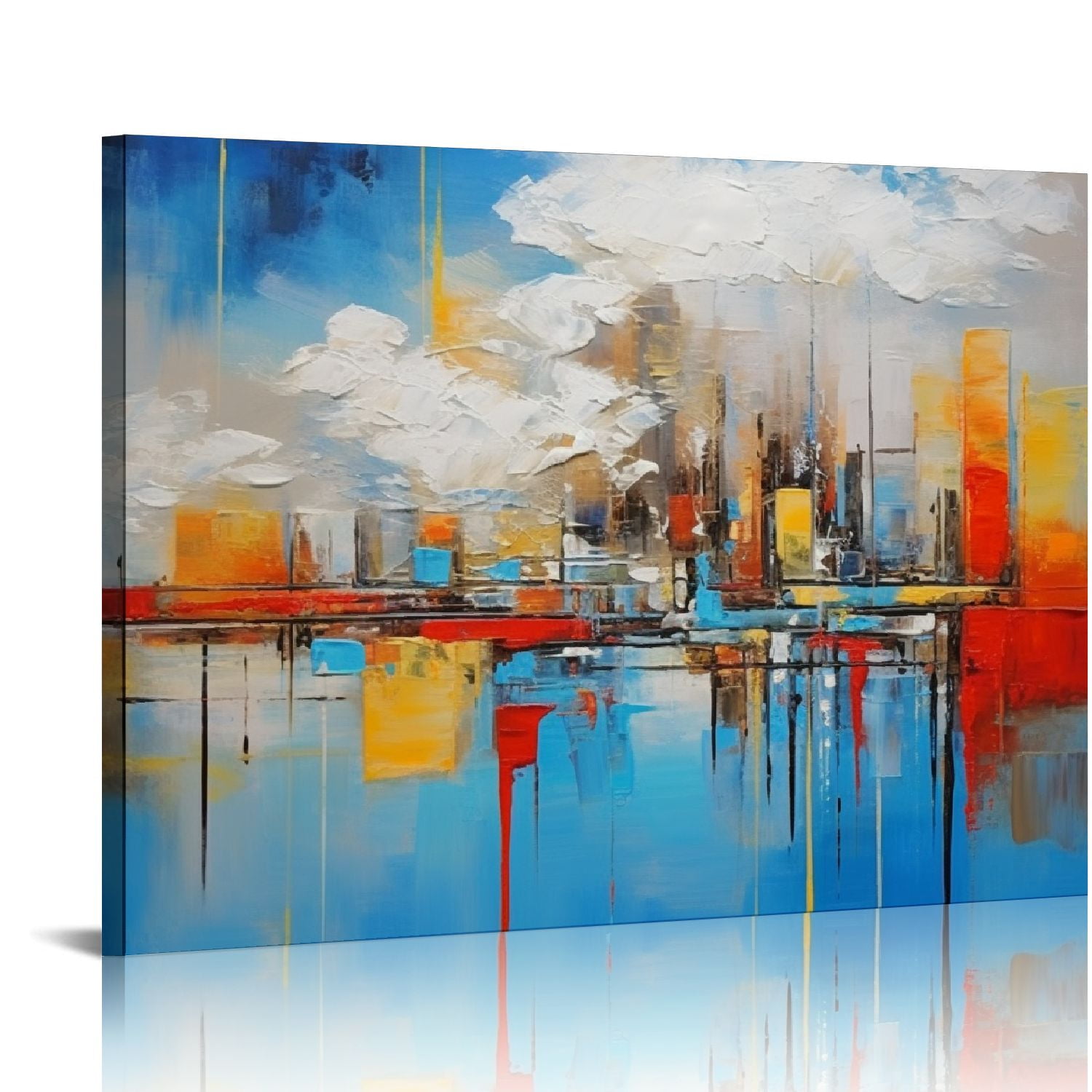 C04GENYS Large Abstract Wall Art Artwork Ready to Hang Wall Art