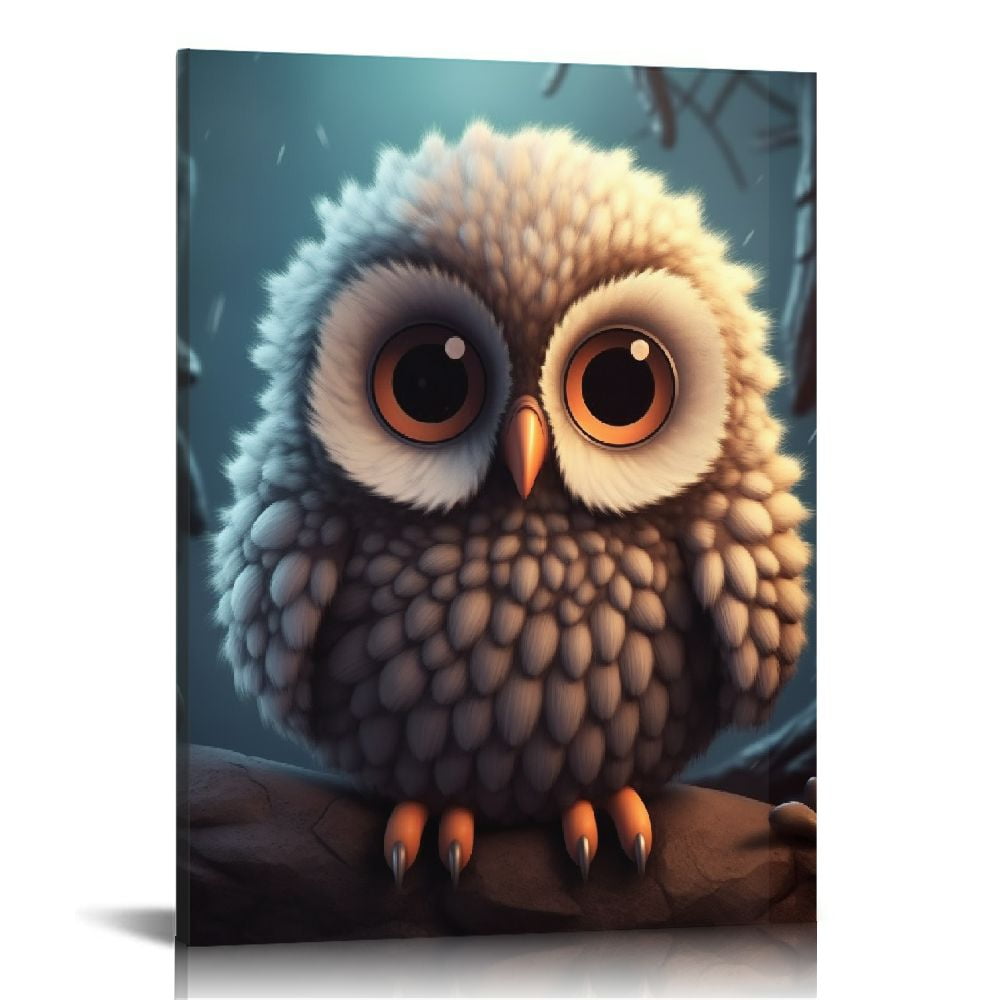 C04GENYS Owl Canvas Wall Art Painting Scenery Artwork Picture for