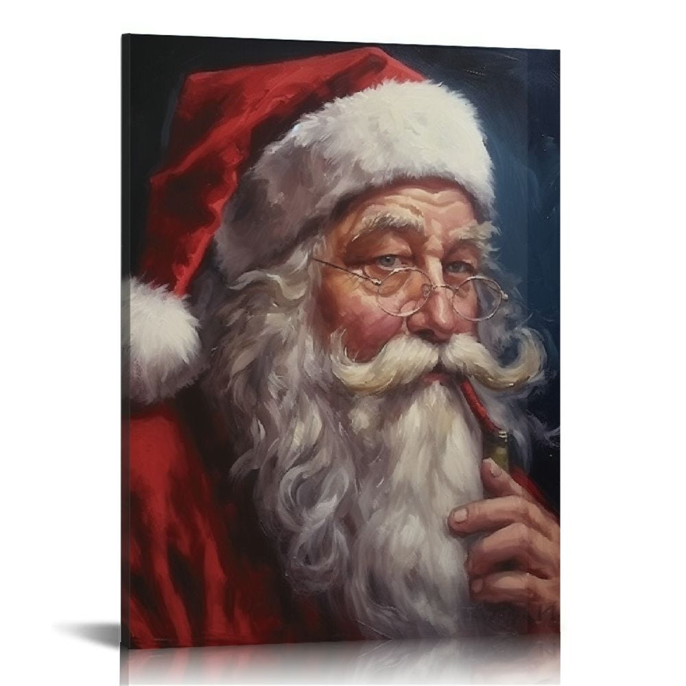 C04GENYS Santa Claus Wall Art Painting Christmas Decoration Santa