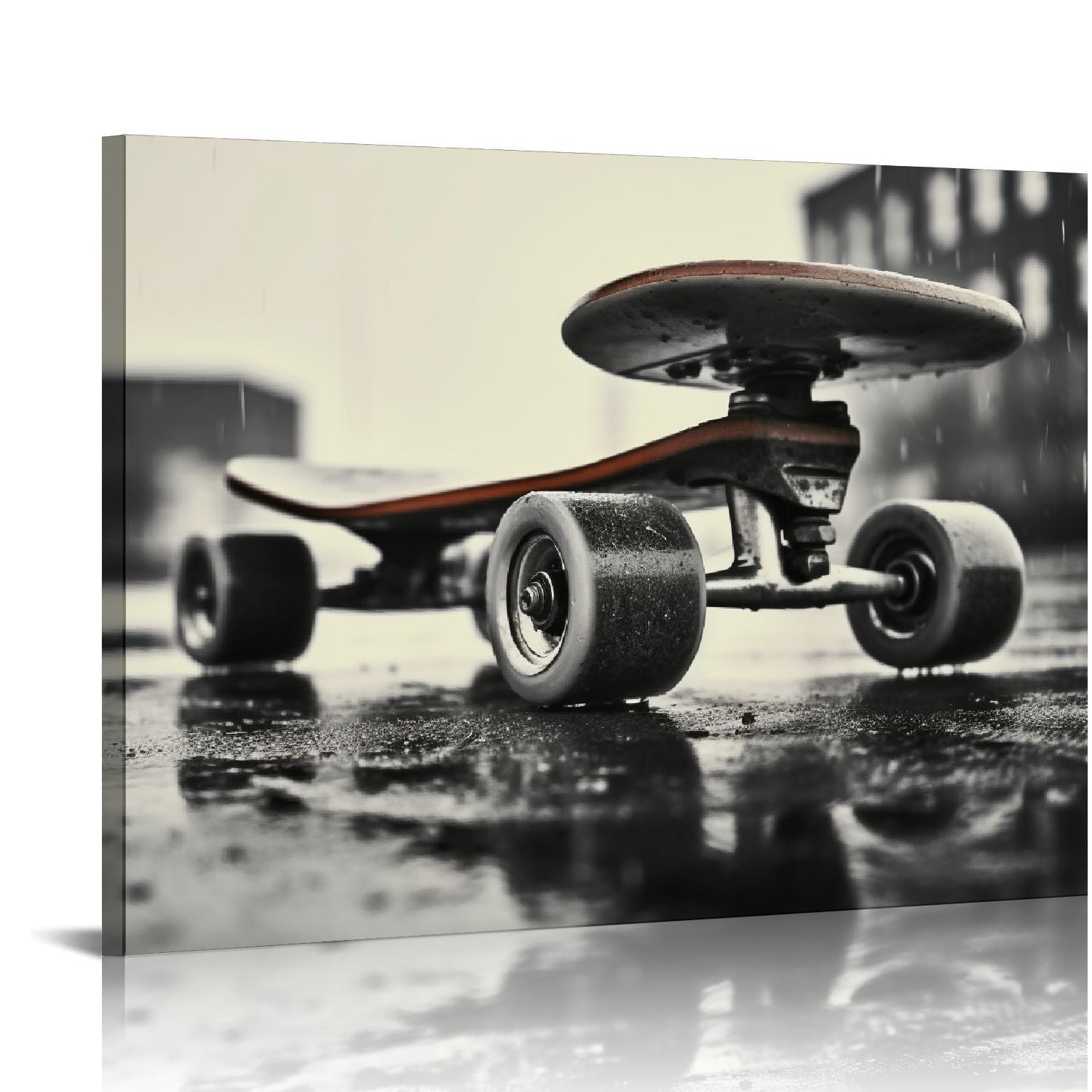 C04GENYS Skateboarding Wall Decor Skater Room Decor, Black White