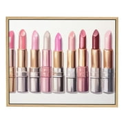 C04-GENYS The Oliver Gal Artist 'Lipstick Shades' Fashion and Glam Wall Art Canvas Print - Pink