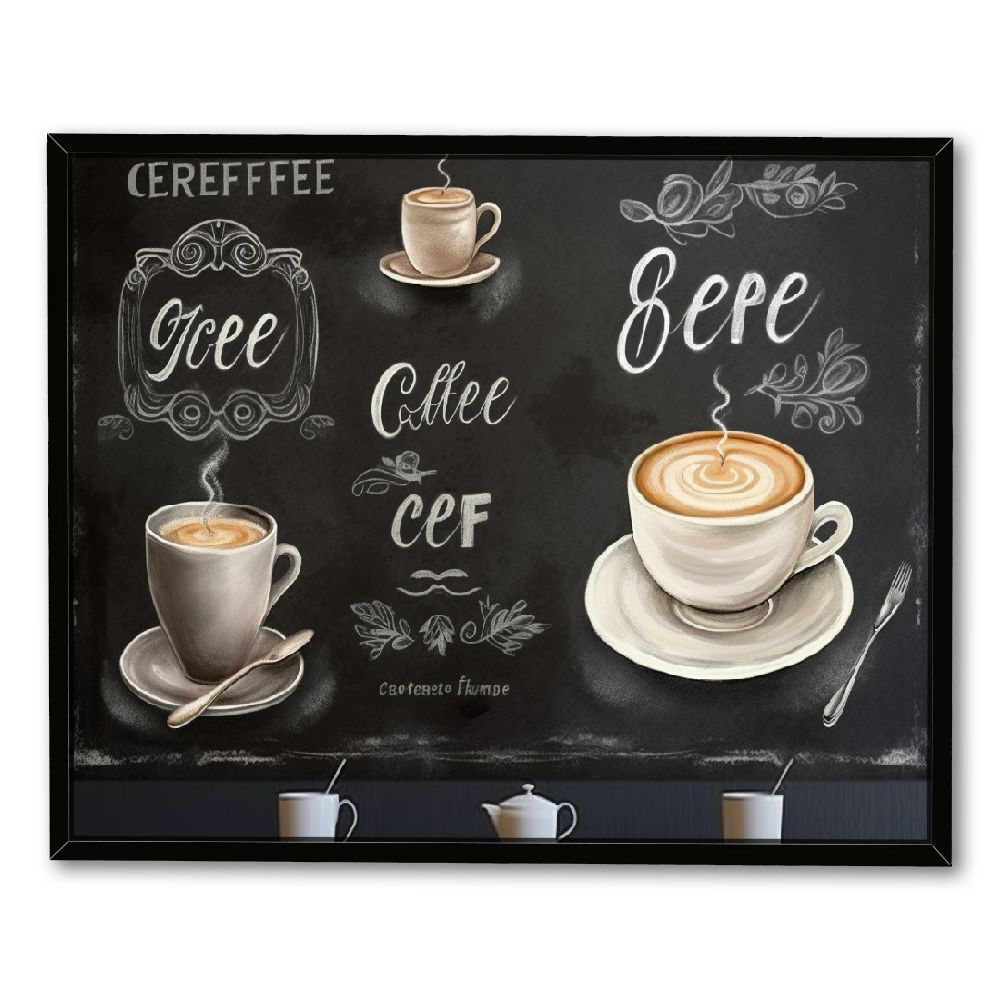 C04GENYS Vintage Kitchen Coffee Decor Wall Art Rustic Black And White