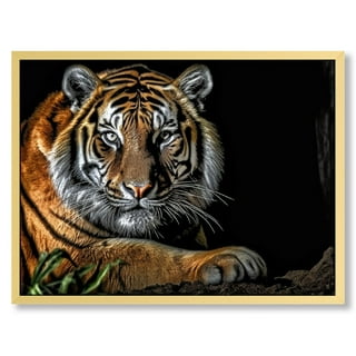 Illustration majestic bengal tiger resting or sleeping full body