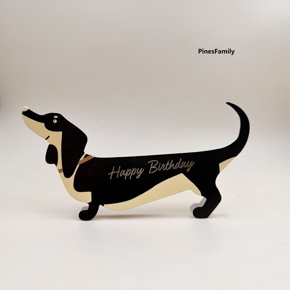 C08-Cute Pop Up Dog Theme Greeting Card (Perfect for Dog lovers)-Dachshund