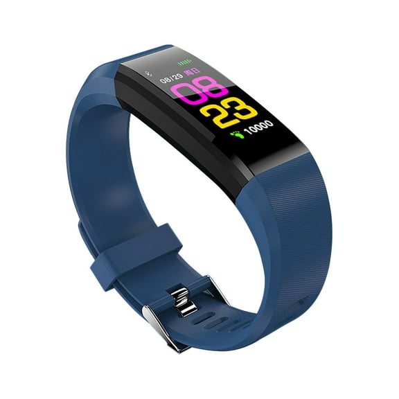 C08 Plus Smart Bracelet with Sleep Monitoring Pedometer and IP64 Waterproof Color Screen for Fitness Tracking Blue