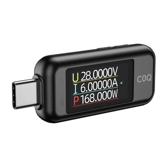 C0Q C0 ABS USB Voltmeter Ammeter Tester, USB C 3.1 Direct Through Tool for Electronics