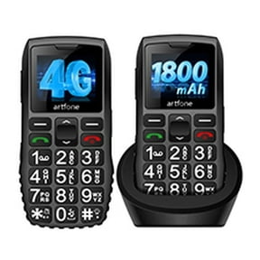 C1+ 4G Cell Phone for Seniors Unlocked, LTE phone for Elderly with SOS Button,Volte Big Button , Lound Volume, USB-C, Dock Charging, 1800mAh Big Battery, Red