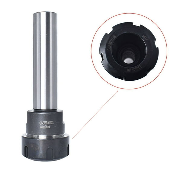 C1 ER32 Extension Straight Shank Tool Holder Collet Chuck 4 inch Long for CNC Lathe Milling