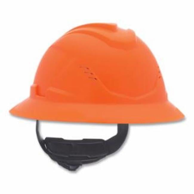 C1 Fas-Trac III 4 Point Ratchet Vented Hard Hat, Hi-Viz Orange