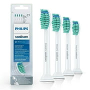 C1 Replacement Toothbrush Heads Compatible with All Philips Sonicare Snap-on Handles-White 4 Packs