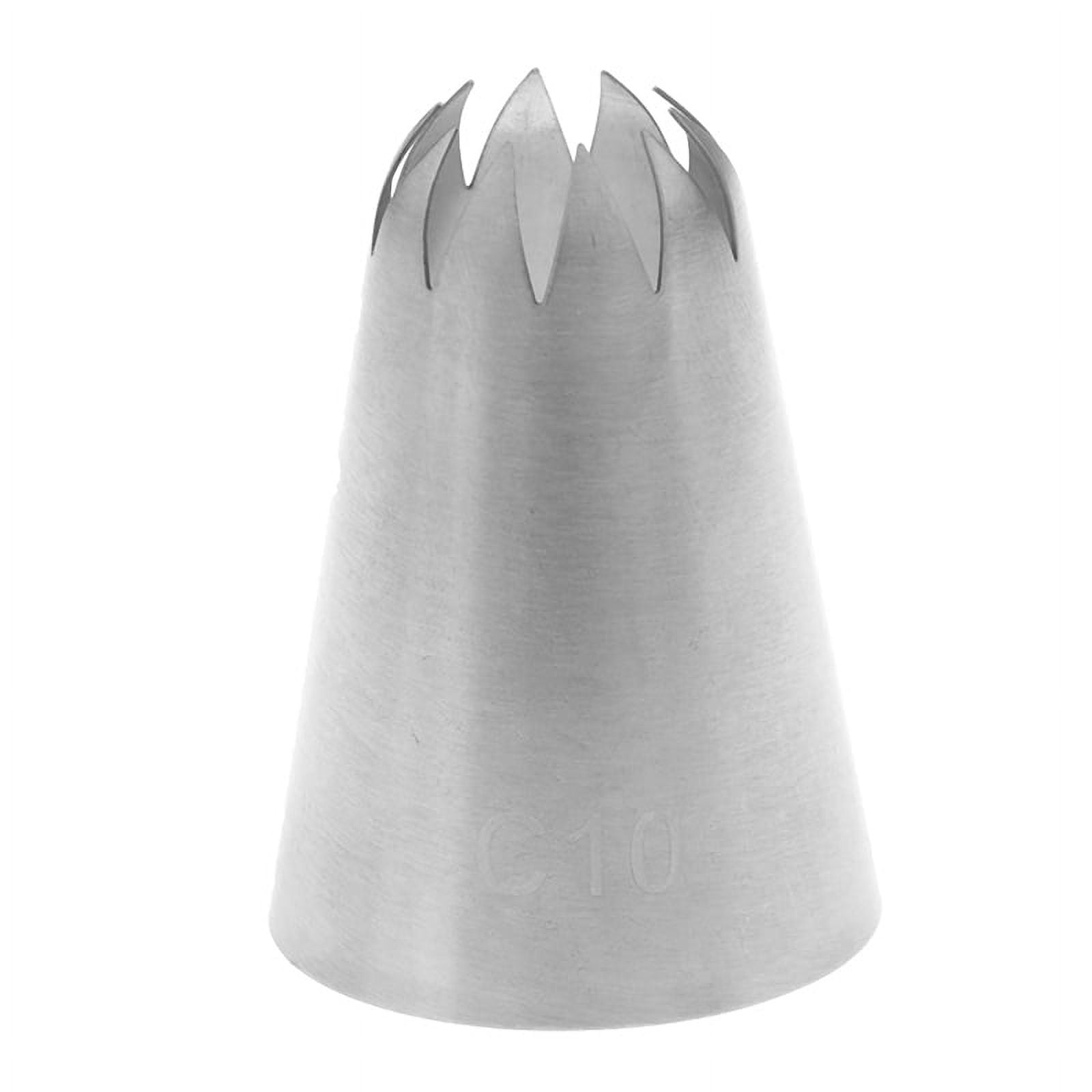 #C10 Large Size Piping Nozzle Cake Cream Decor Icing Tips 10 Teeth ...