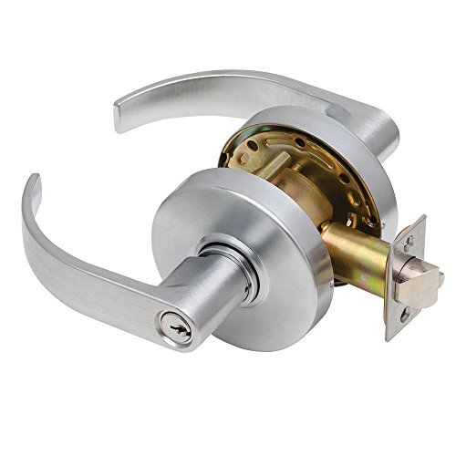 C1000-CSEC-C-626-KDC Grade1 Classroom Security Cylindrical Lock with Curved Trim, Satin Chrome, 2 3/4" Backset$$Tools & Hardware Other