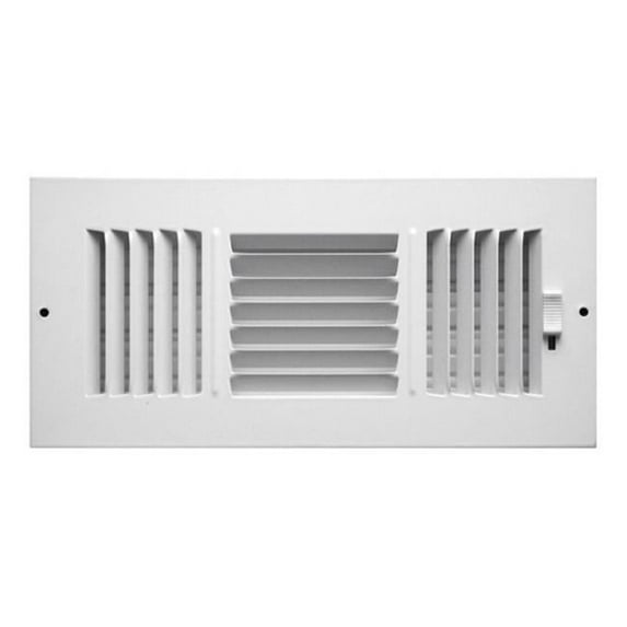 C103M10X04 3-Way Sidewall Ceiling Register White - 10 x 4 in.