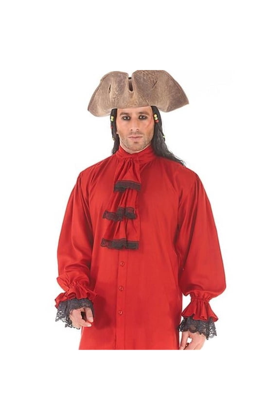 C1086 Colonial Shirt- Red - Extra Large