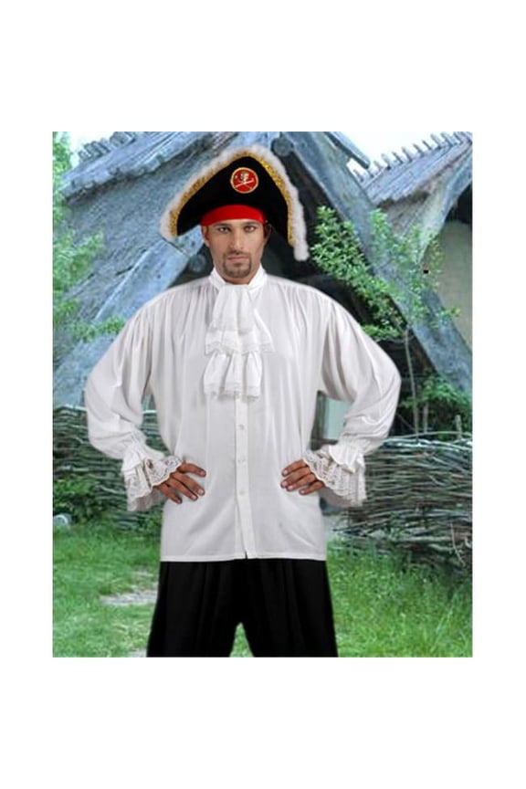 C1086 Colonial Shirt, White - Extra Large