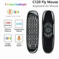 thumbnail image 1 of C120 Fly Air Mouse Wireless Keyboard for Russian Spanish 2.4G Smart Remote Control Smart Keyboard Mouse for Android Tv Box (Spain backlit), 1 of 6