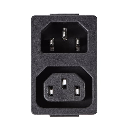 C13 C14 Panel Mount Plug Adapter AC 250V 10A 3 Pins IEC Male Inlet Module Power Connector Socket Straight