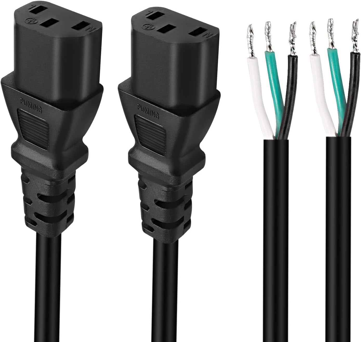 C13 Pigtail Power Cable Replacement Power Cord Bare Wire IEC320 C13