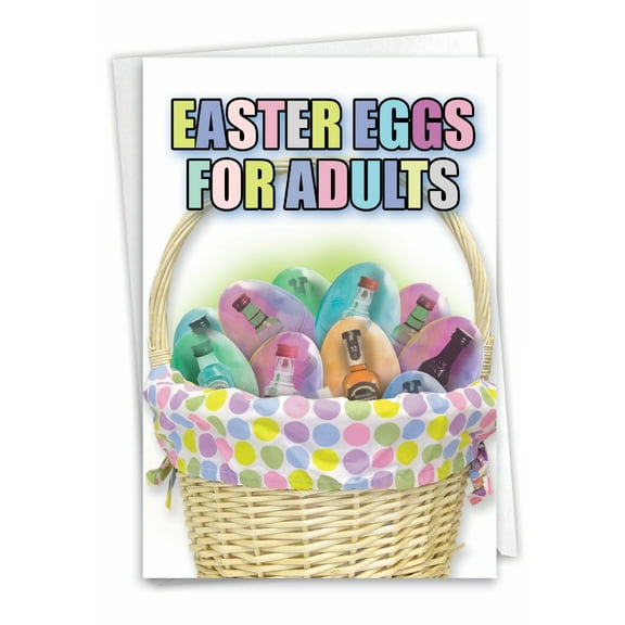 C1346EAG Funny Easter Card 'Adult Egg Hunt Easter Paper' with Envelope by NobleWorks