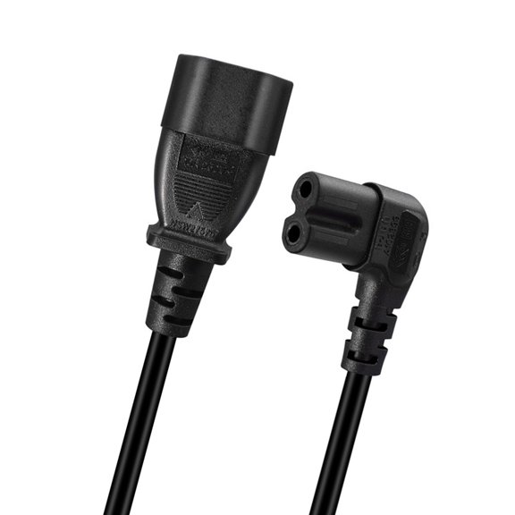 C14 to 7 Angled Power Cord Copper Wire Flexible Right Angled 10A Line For Compactly Space Applications