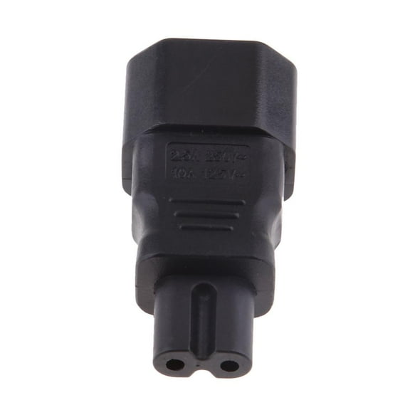 C14 to C7 Connector, IEC 320 Male to Female Power Socket Plug Adapter Converters (Pack of 1)