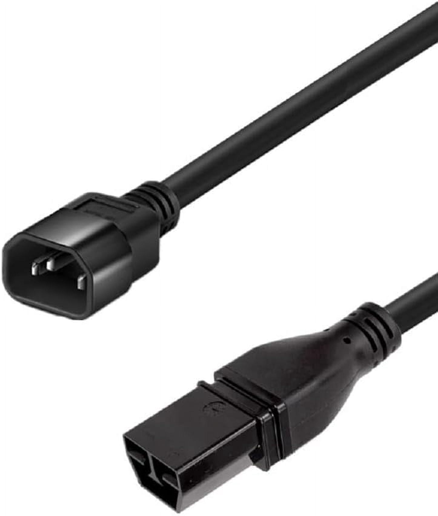 C14 to SAF-D-Grid T-Latch Power Cord, SAF-D-Grid T-Latch Plug to IEC 320 C14 Power Cable SJT 16AWG,10ft/3m (C14 to Saf-D-Grid)