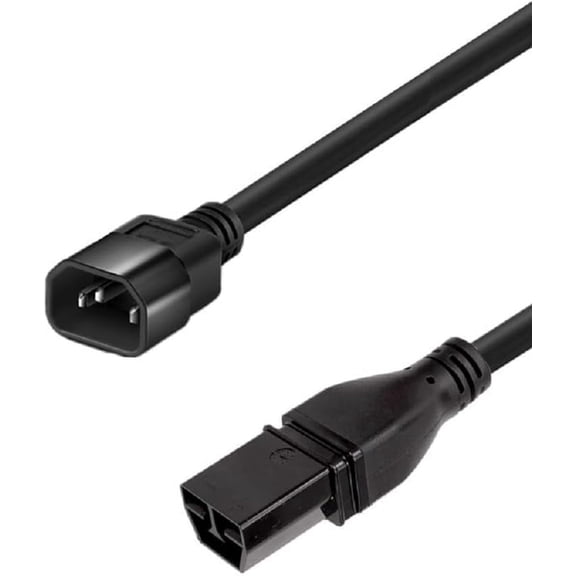 C14 to SAF-D-Grid T-Latch Power Cord, SAF-D-Grid T-Latch Plug to IEC 320 C14 Power Cable SJT 16AWG,10ft/3m (C14 to Saf-D-Grid)