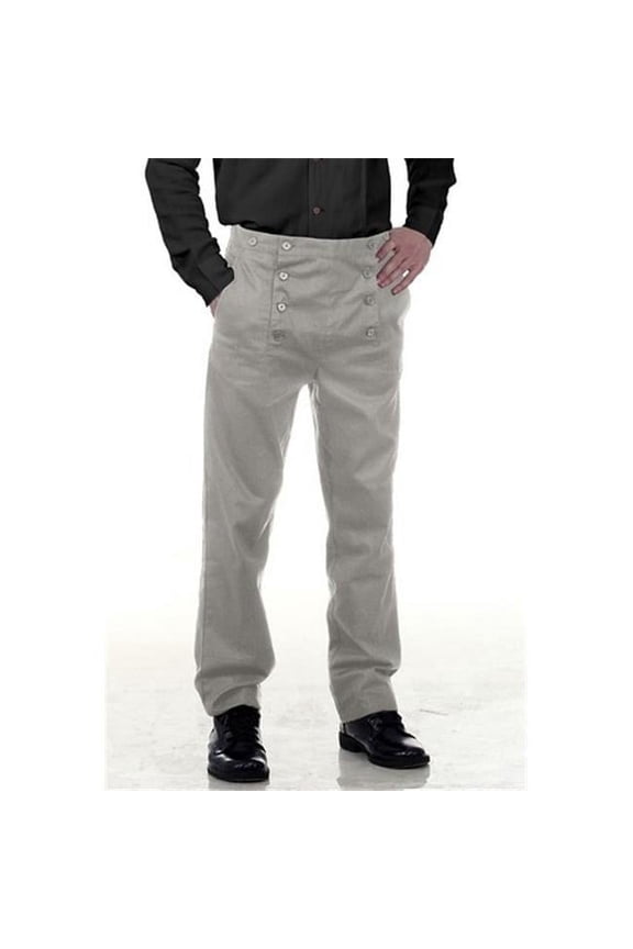 C1403 Architect Mens Hundred Percent Cotton Pants- Grey - Large