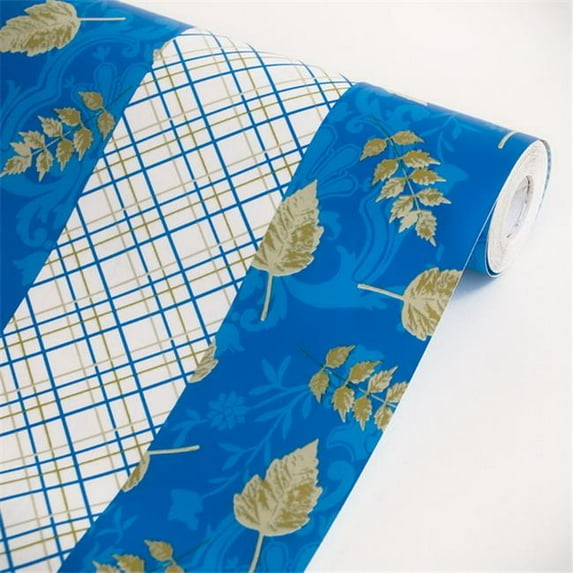 C1405-Roll Leaf Plaid - Self-Adhesive Printed Window Film Home Decor Roll Multicolor