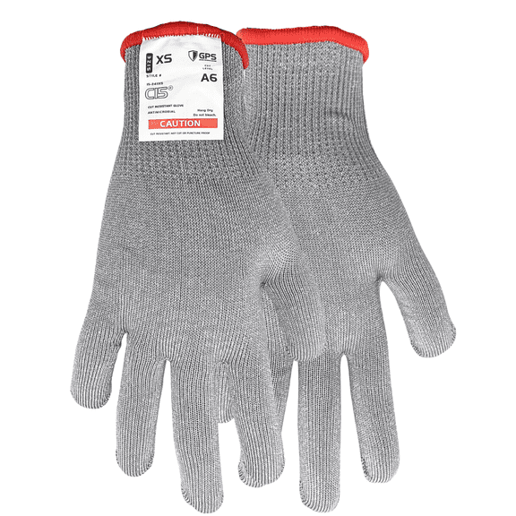 C15 Cut Resistant Gloves, Gray, Cut Level A6, 21 CFR for Food Contact, Synthetic Fiber Blend, Sizes XS,  Sold by Pair