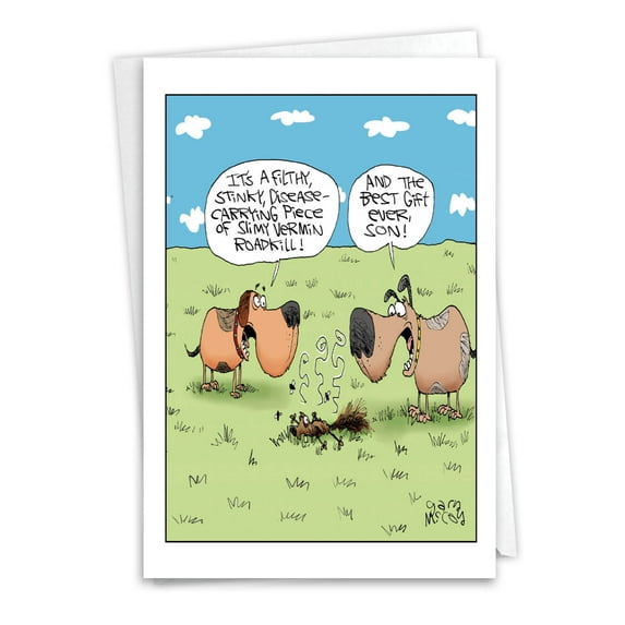 C1527FDG Funny Father's Day Card 'Best Gift Ever Father'S Day Joke Paper' with Envelope by NobleWorks