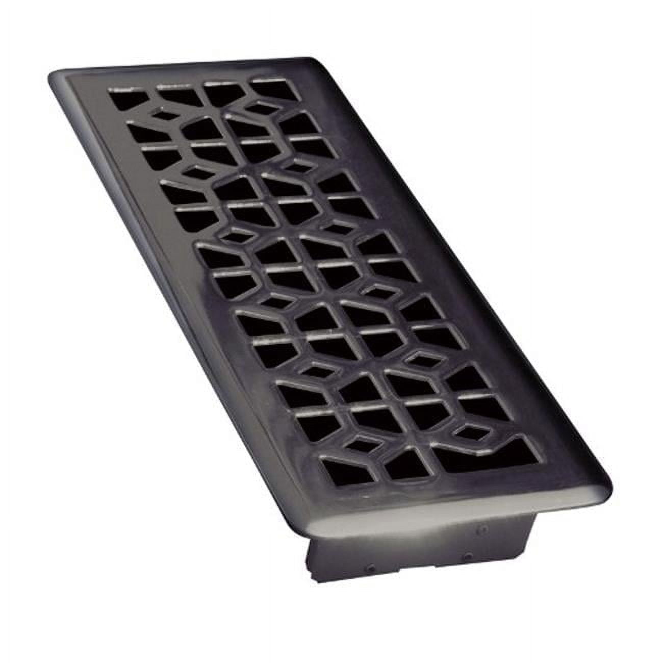 C166-VMB04X12 Victorian Floor Register  Matte Black - 4 x 12 in.