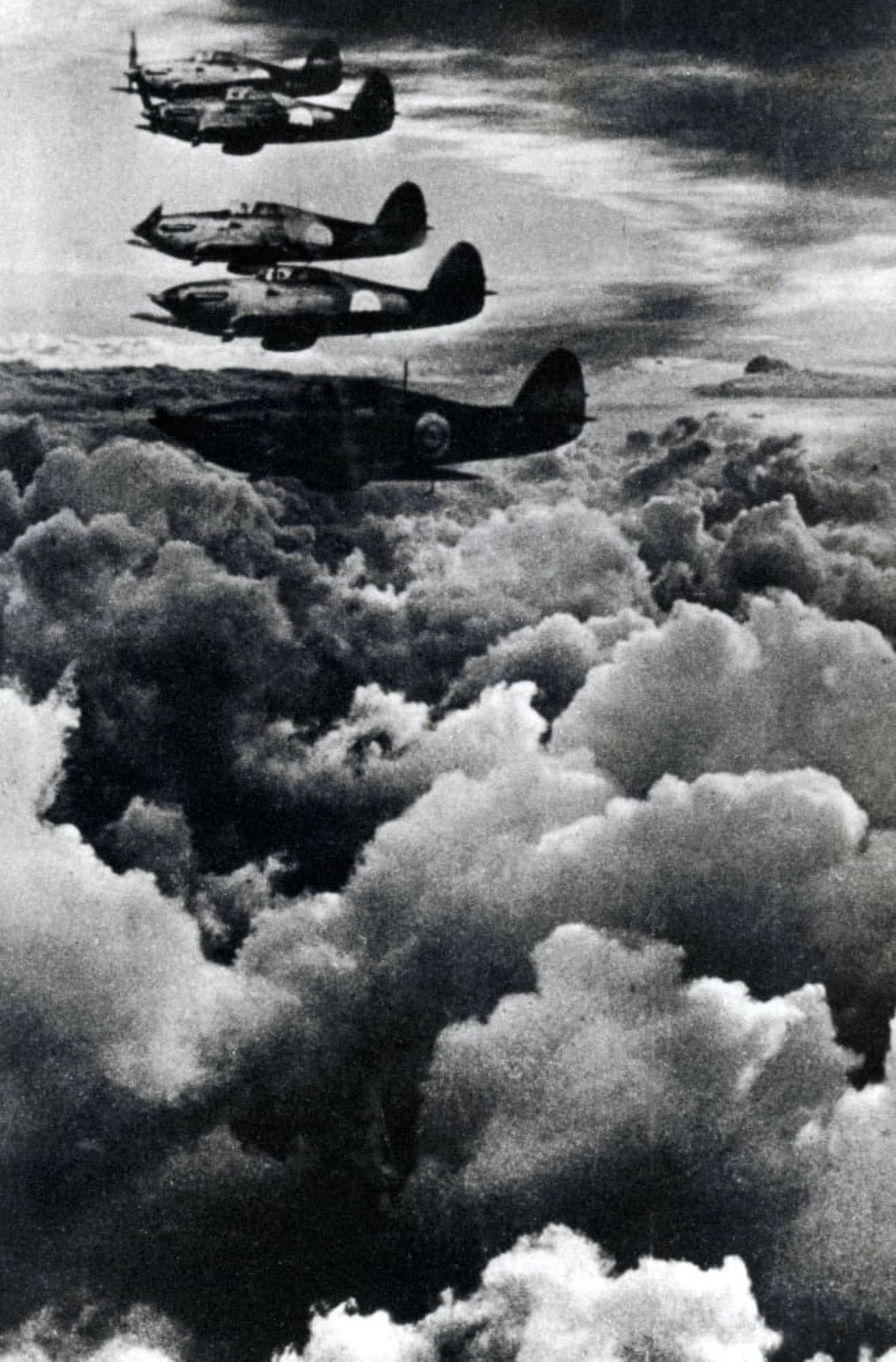 C16997 Angleterre Grande Bretagne Fevrier 1940 Escadrille Hurricane En Vol Canvas Art - (24 x 36)