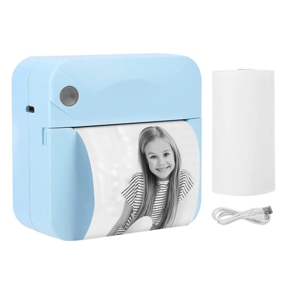 C17 Multifunctional Mini Portable Thermal Wireless Pocket Printer - Includes 1 Roll Thermal Paper, Prints Photos, Labels, Lists