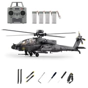 C170 AH-64D Brushless RC Helicopter, 2.4G 6CH Flybarless RC Aircraft with One-Key Inverted Flight, TOF Altitude Hold & Optical Flow Positioning - RTF