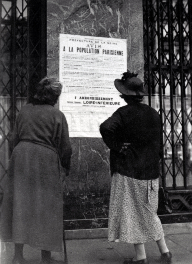 C17013 France Paris Septembre 1939 Affiche Avis A La Population Parisienne Coll Canvas Art - (18 x 24)